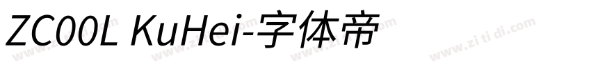 ZC00L KuHei字体转换